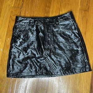 Chloe & Katie Shiny PU Skirt Size Small